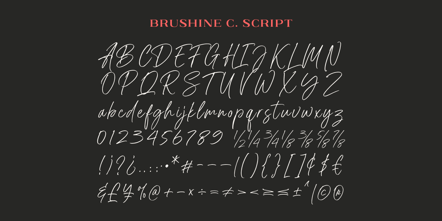 Ejemplo de fuente Brushine Collection Serif